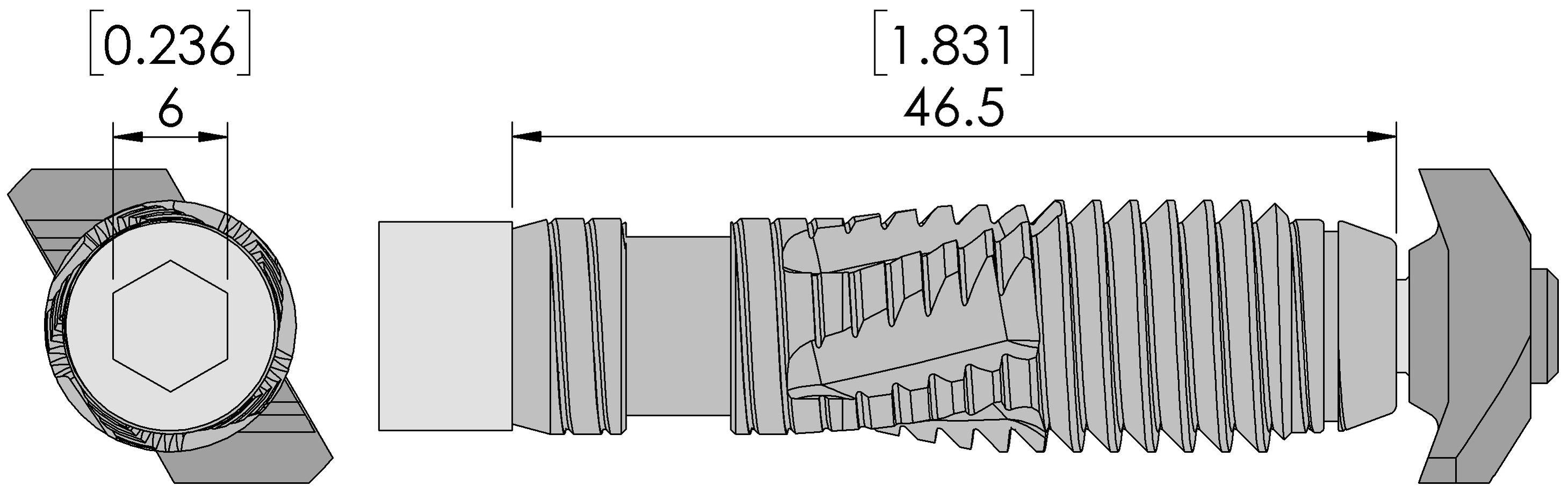 406 Standard Threaded Insert Kit W/ Dropin Nut Kit